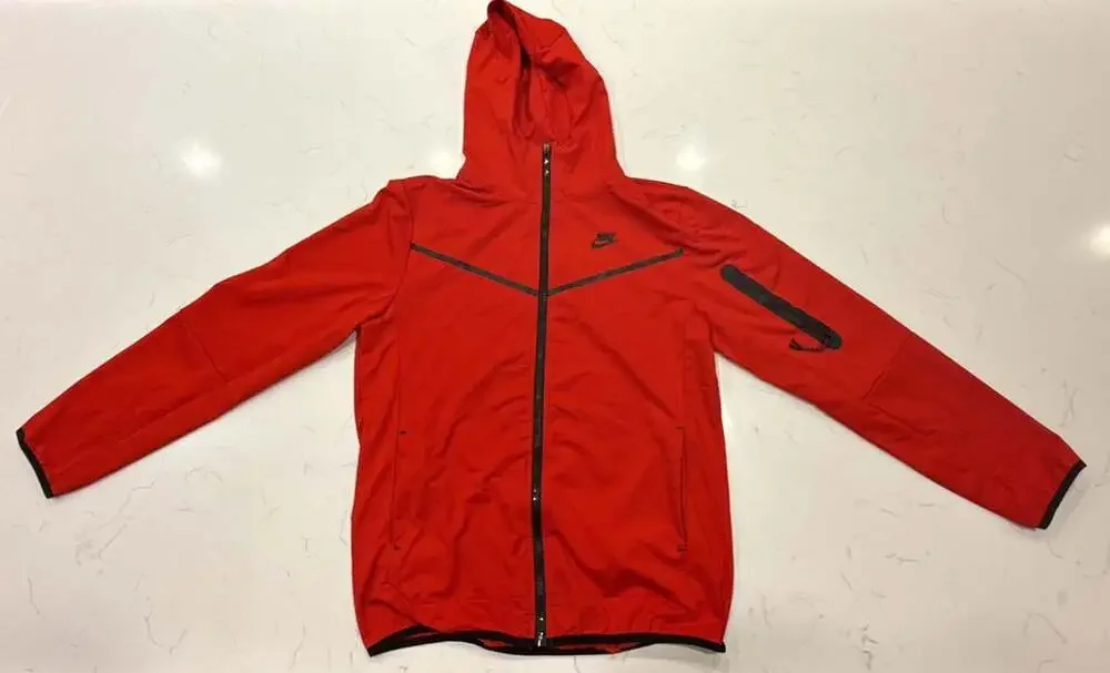 Nike Tech Fleece Full Zip Hoodie Size L Red